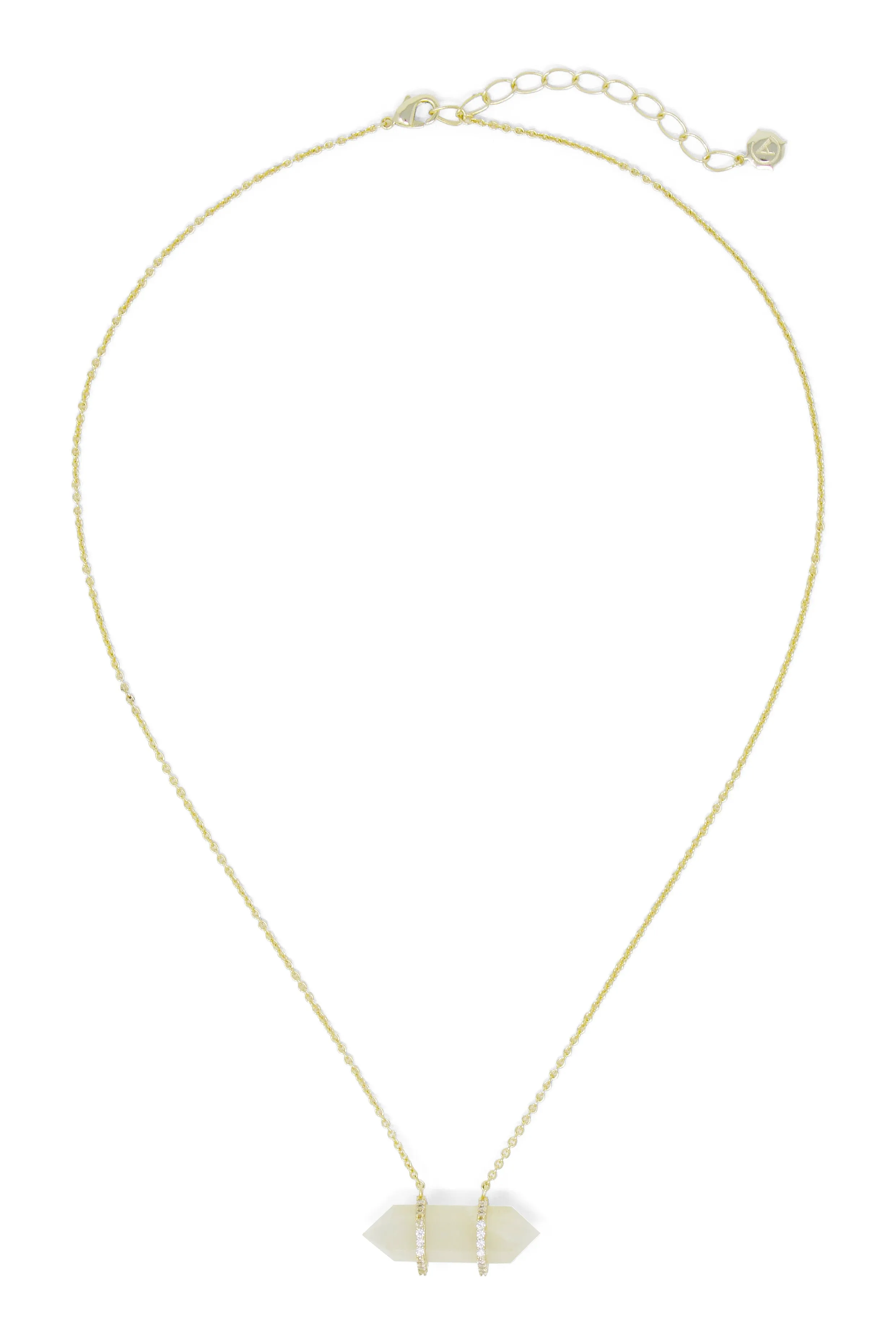 Double Point Necklace in Moonstone