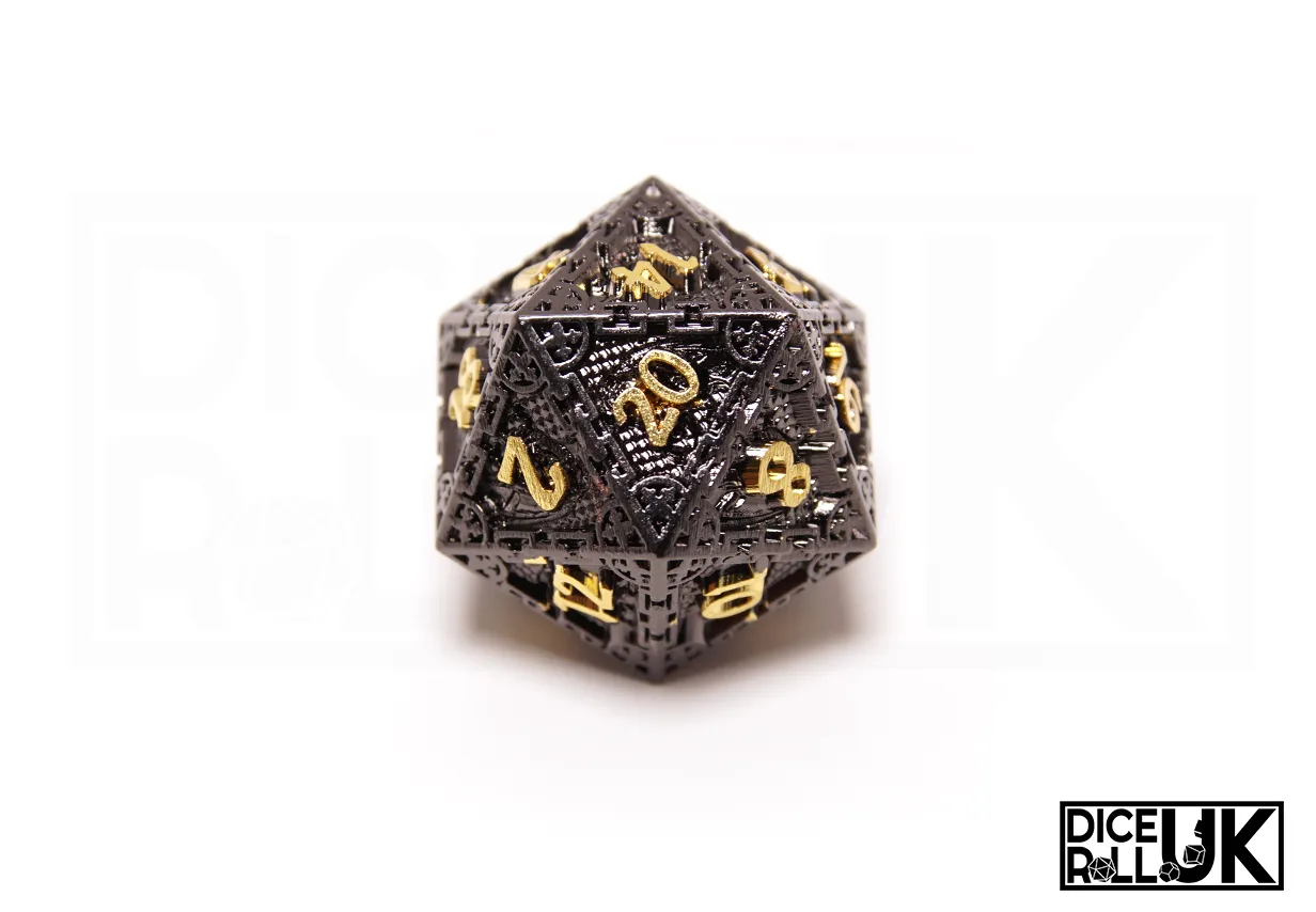 Dragon Guild Dice - Black & Gold