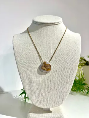 Druzy Statement Necklace {Gold}