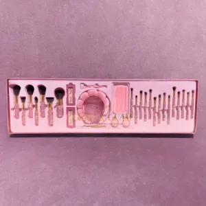 Dusty Rose Pink Mega Glitz & Glam | 30pc Essentials Collection Brush Set | GG4393