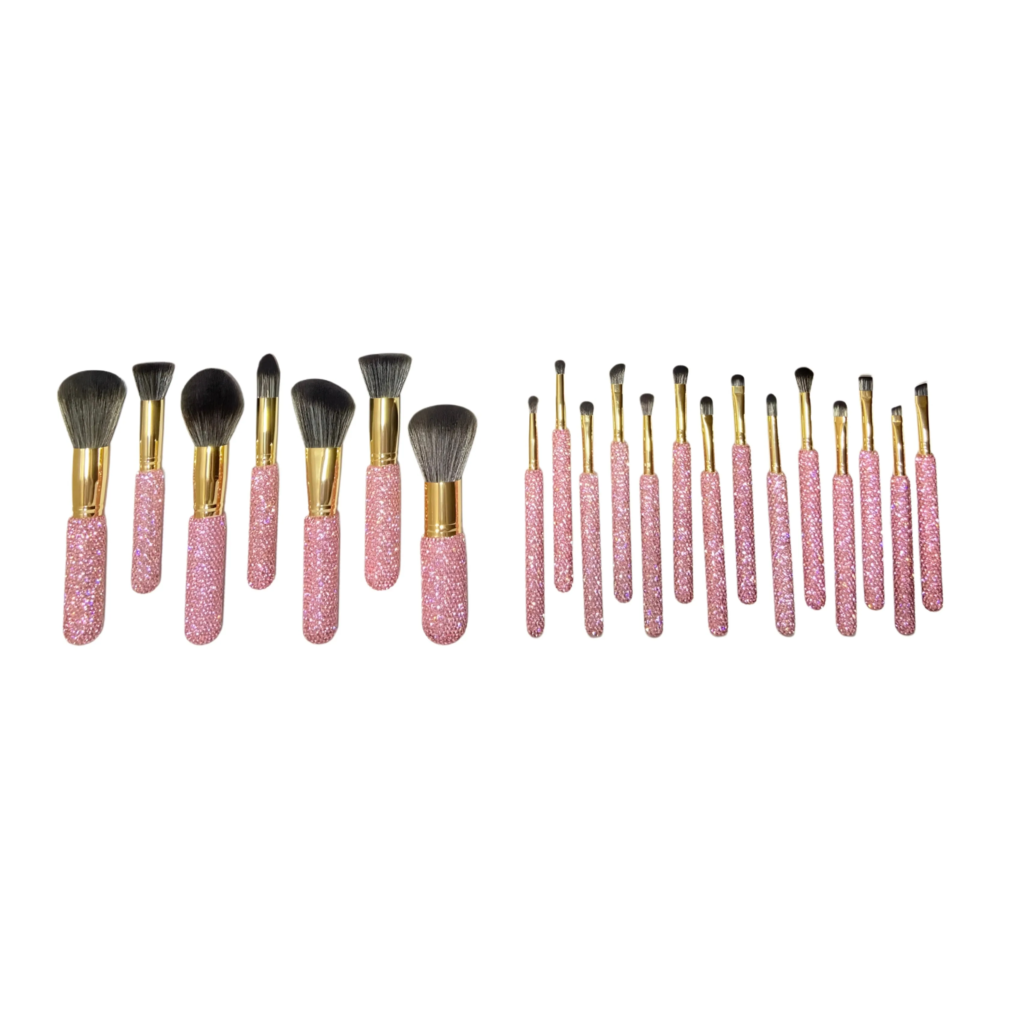 Dusty Rose Pink Mega Glitz & Glam | 30pc Essentials Collection Brush Set | GG4393