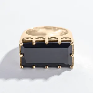 EAST WEST STATEMENT RING | ONYX
