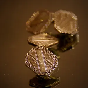 Edwardian Rolled Gold Cufflinks