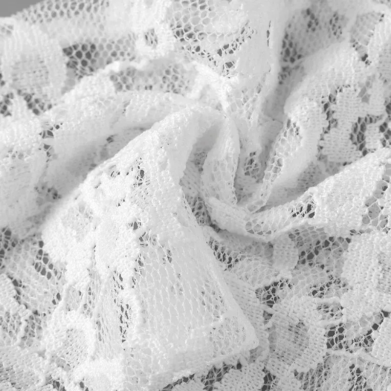Elegant Lace Long Sleeve Mini Dress with Sweetheart Neckline Satin Club Party Dress
