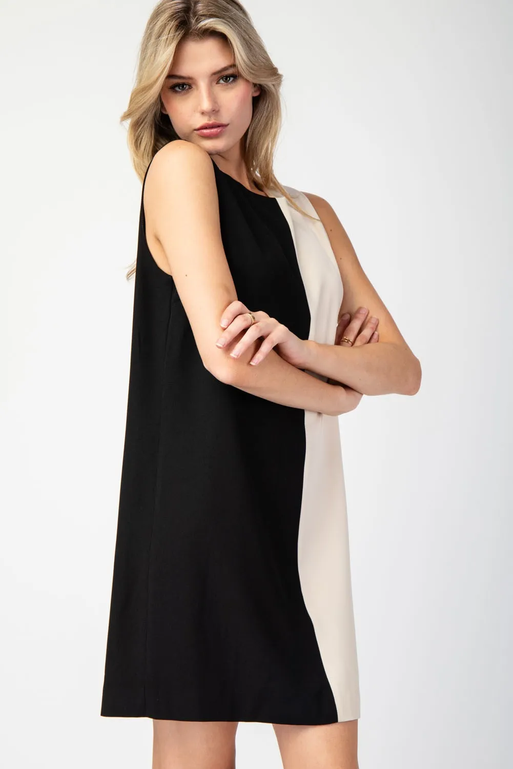 Elliana Color-Block Mini Dress