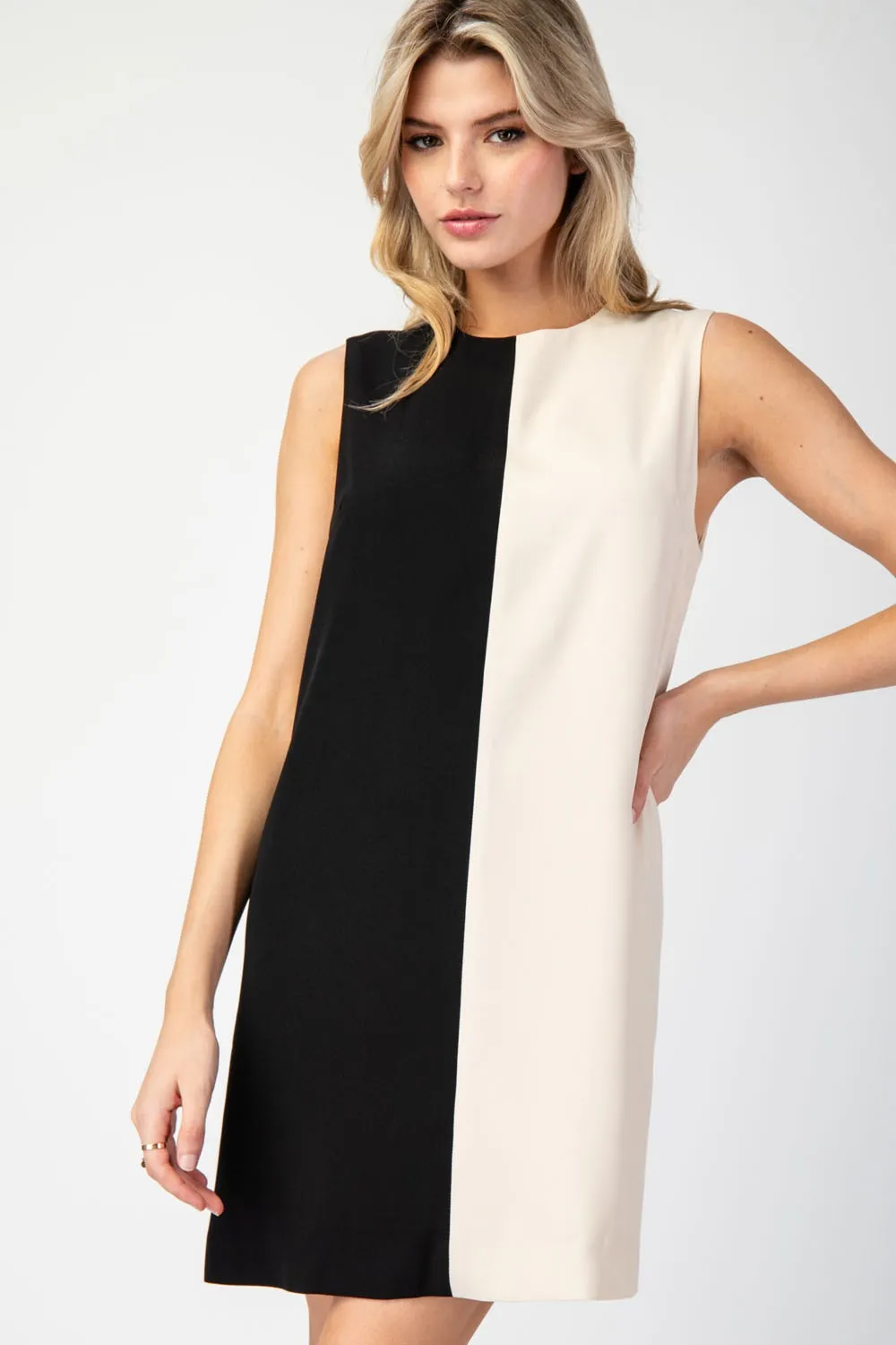 Elliana Color-Block Mini Dress