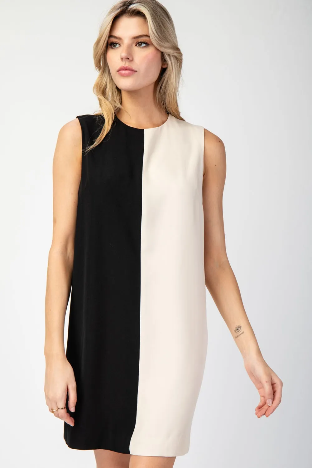 Elliana Color-Block Mini Dress