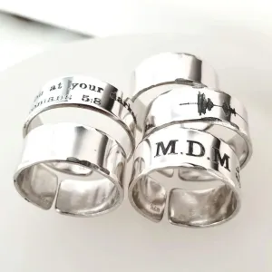 Engraved Band Ring - Statement Ring