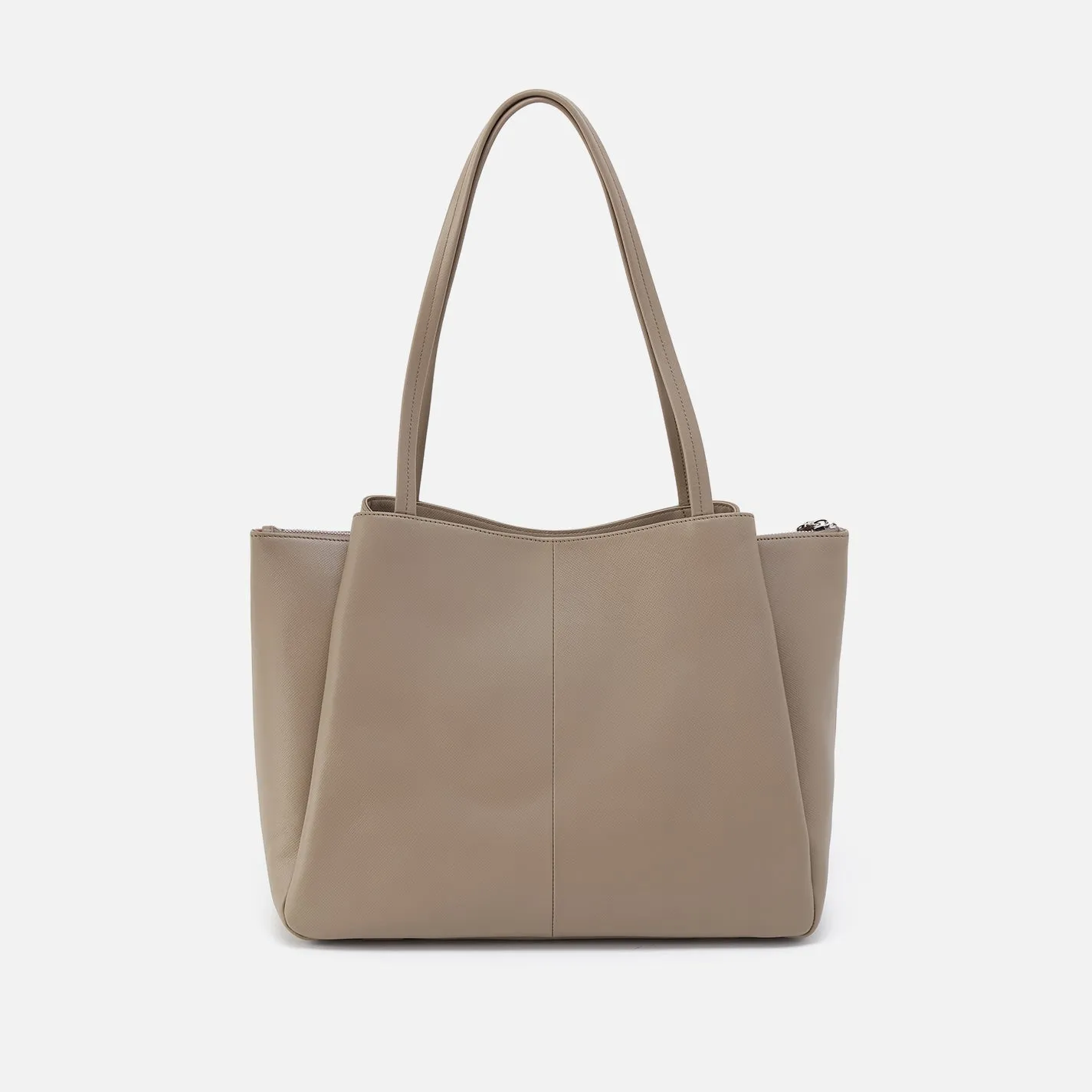 Essential Large Tote In Soft Saffiano Leather - Sesame