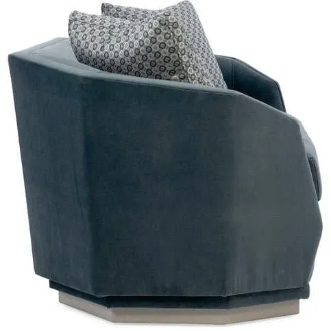 Expressions Curved Sofa in Blue-Gray