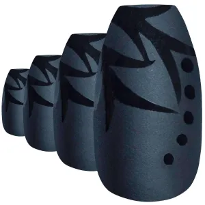 False Nails by Bling Art Black Leaf Matte