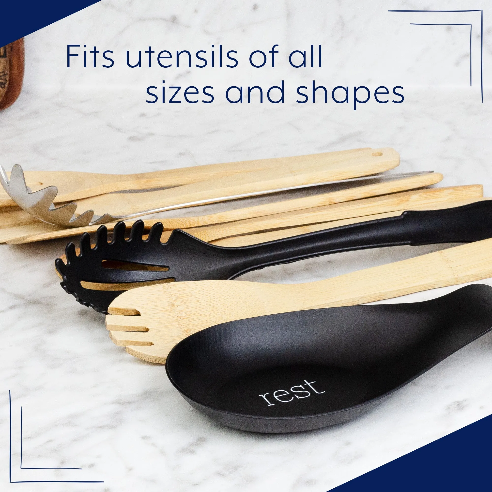Farmhouse Black Spoon Rest (Case of 56)