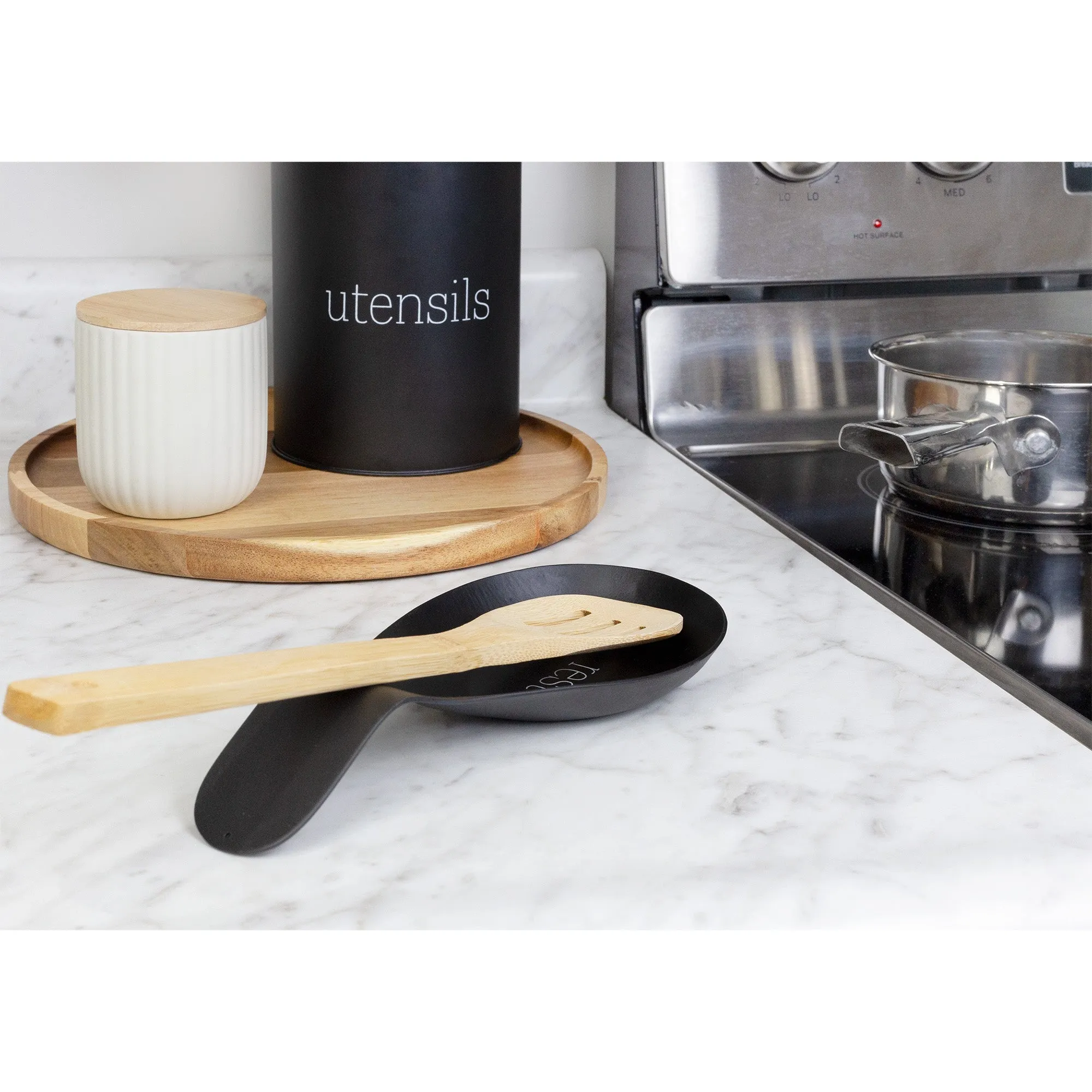 Farmhouse Black Spoon Rest (Case of 56)