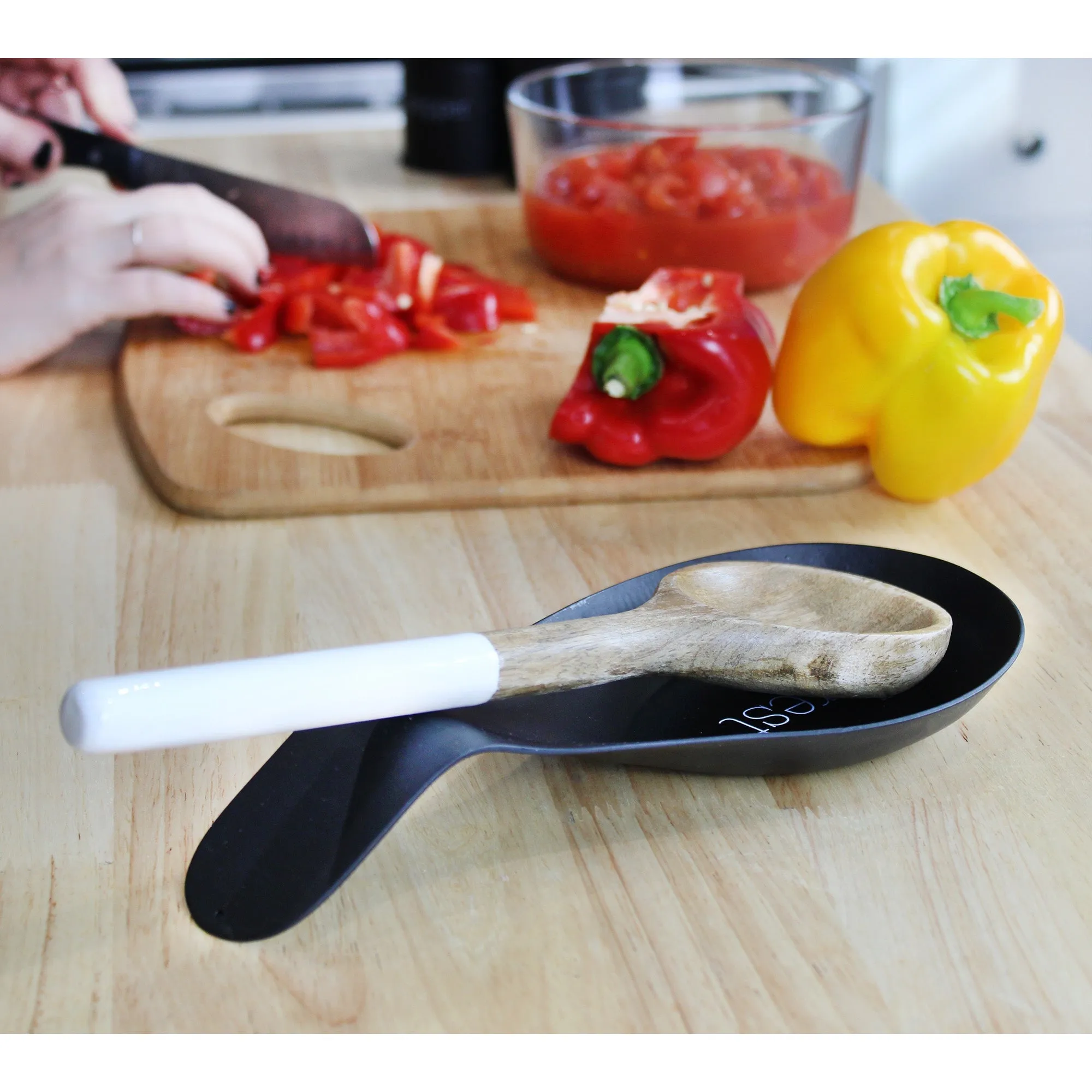 Farmhouse Black Spoon Rest (Case of 56)