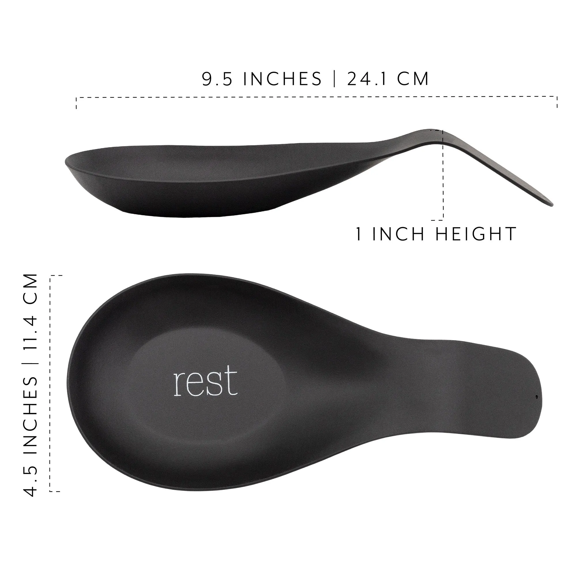Farmhouse Black Spoon Rest (Case of 56)
