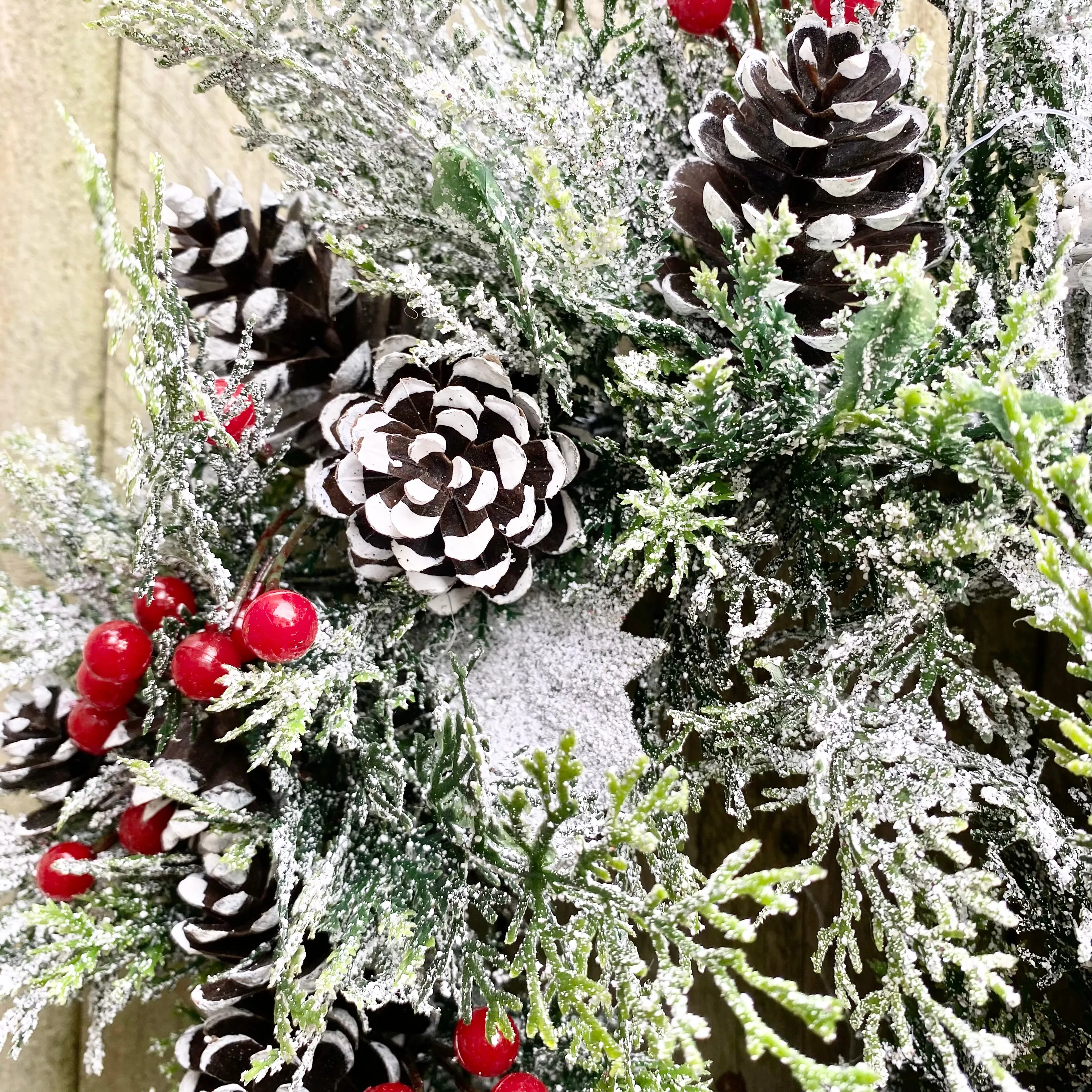Faux Frosted Wreath