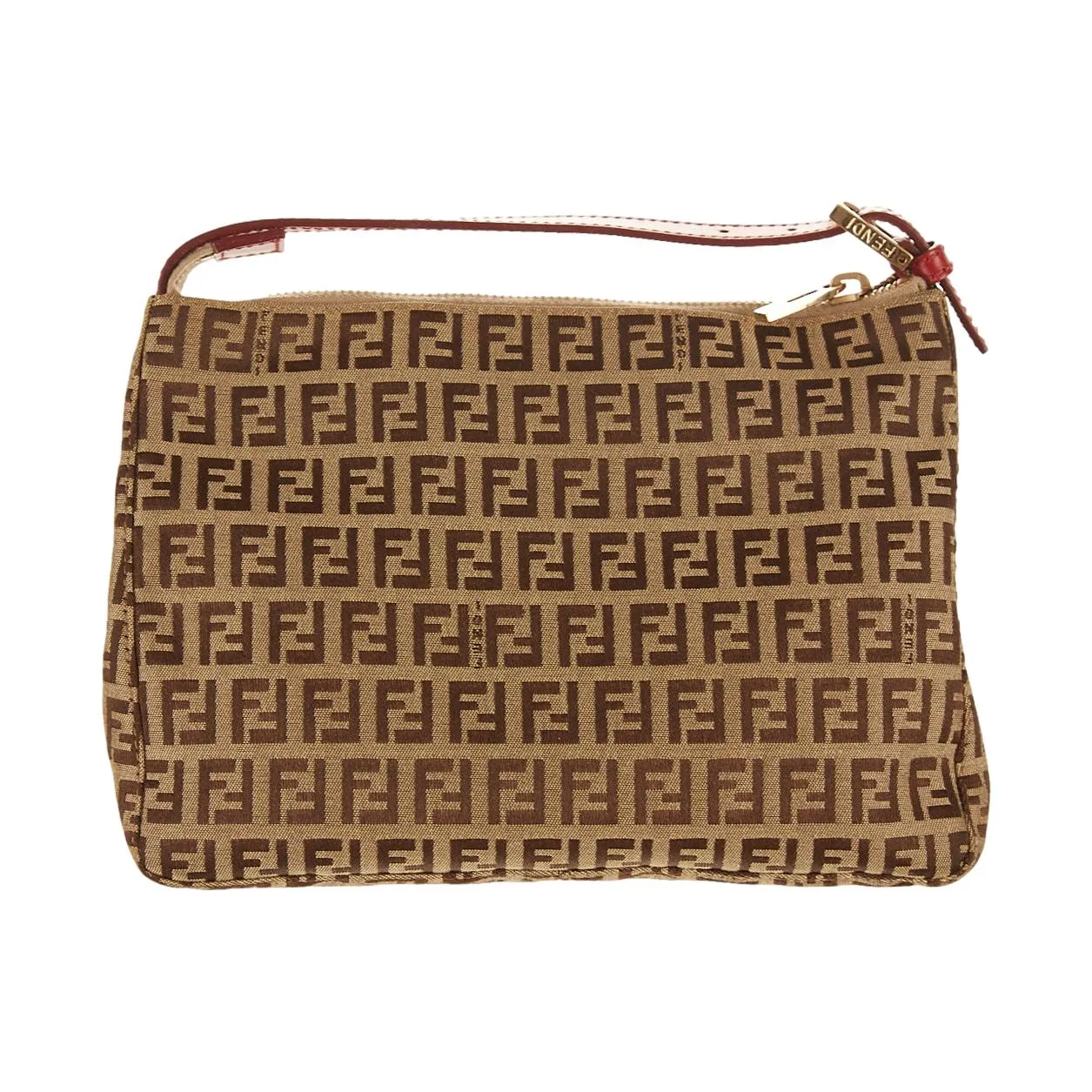 Fendi Brown Logo Top Handle Bag