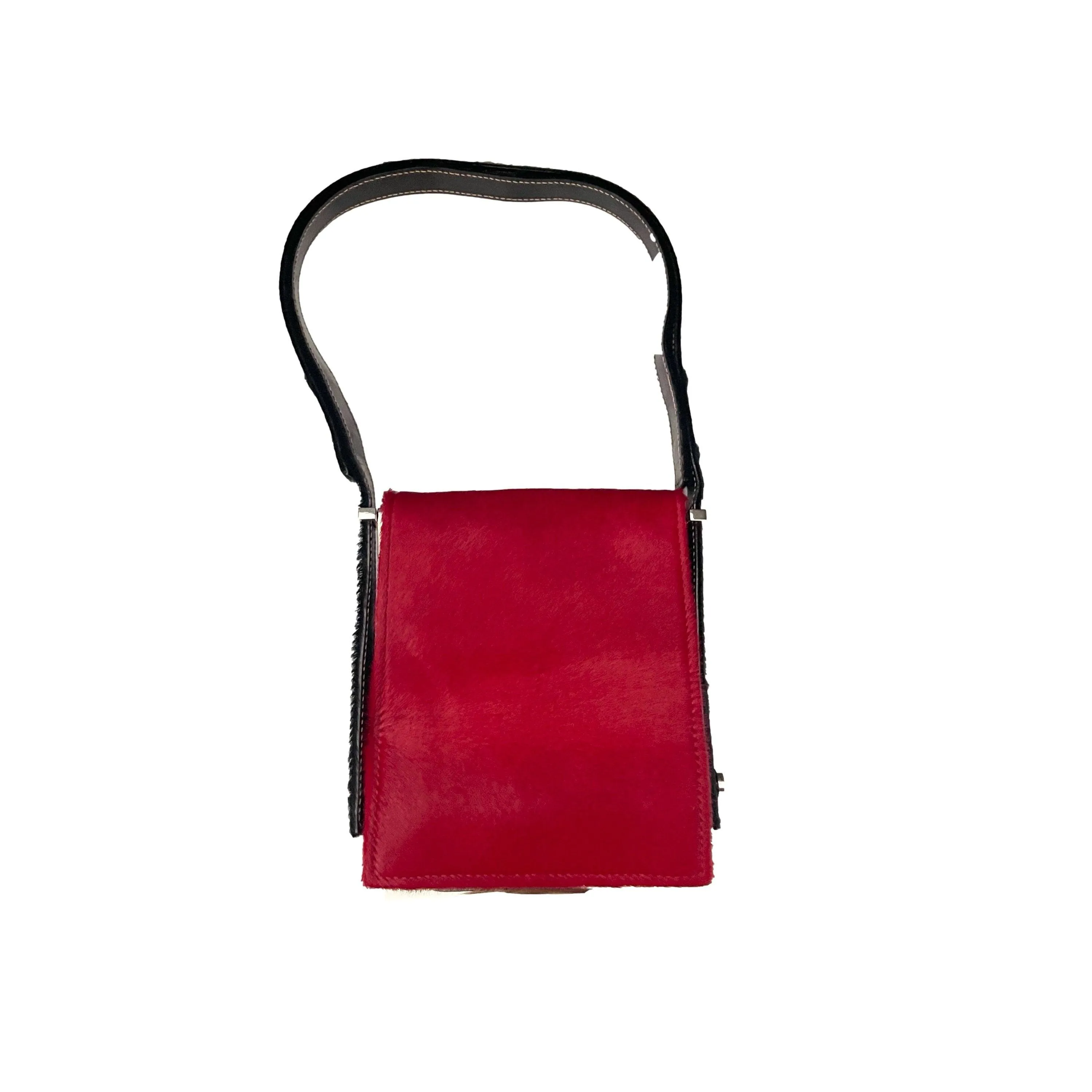 Fendi Red Calf Hair Mini Shoulder Bag