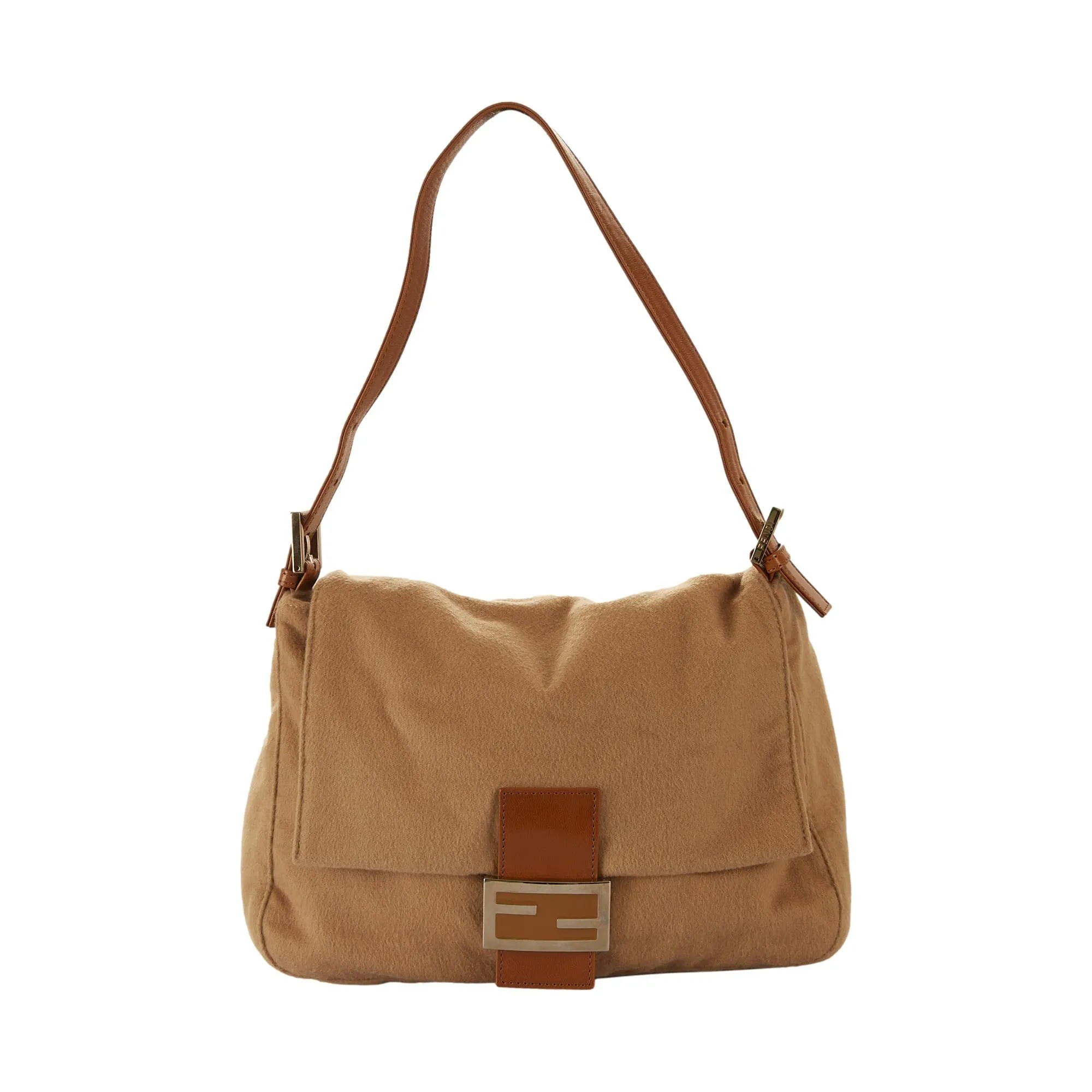Fendi Tan Felt Mama Baguette