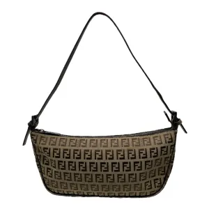 Fendi Tan Logo Rounded Shoulder Bag