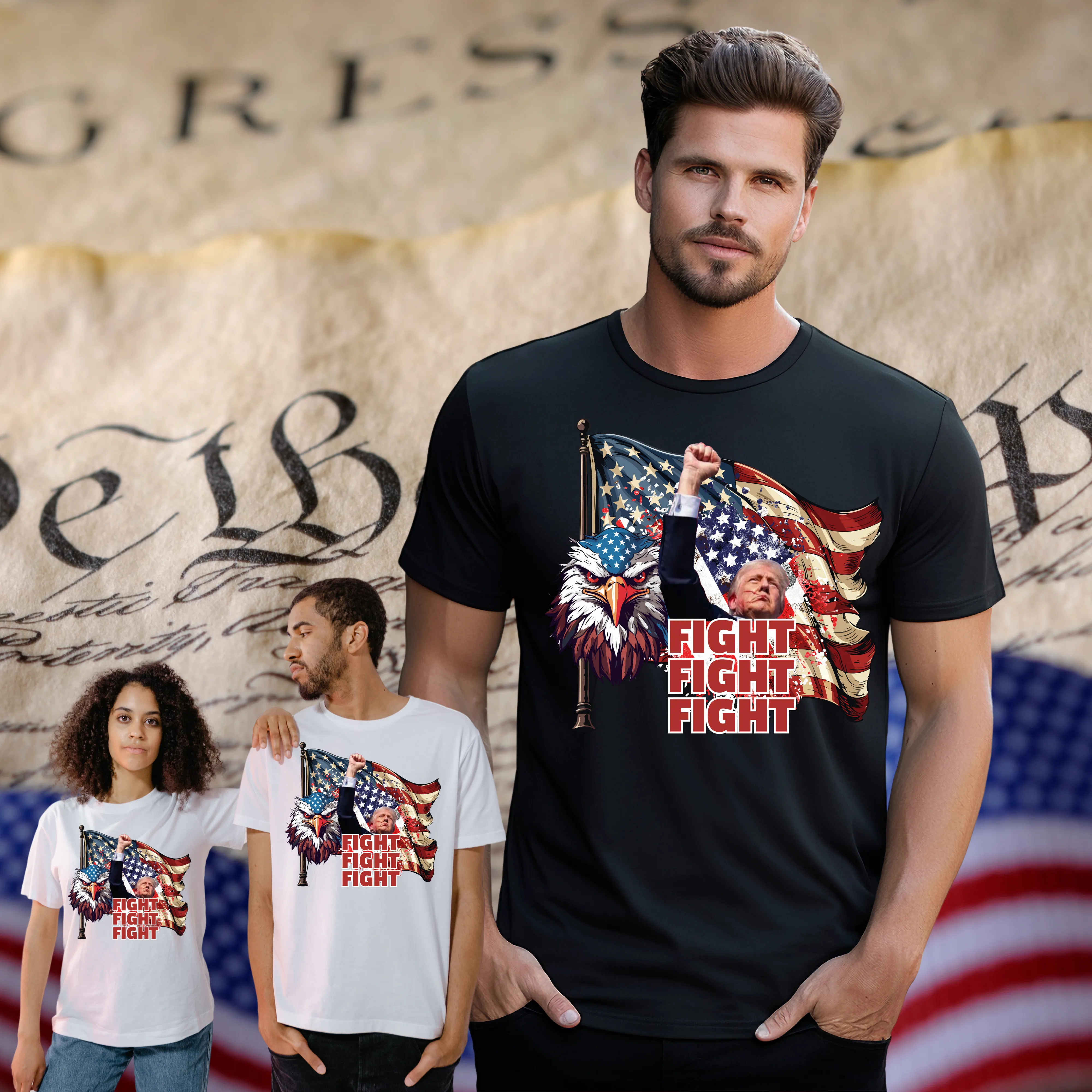 FIGHT FIGHT FIGHT Softstyle T-Shirt (2 Colors)