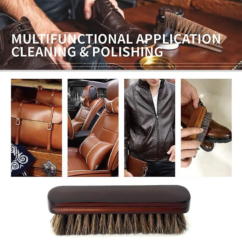 Fine Horsehair Soft Leather Cleaning Brush For Cleaning Upholstery, Cleaner Car