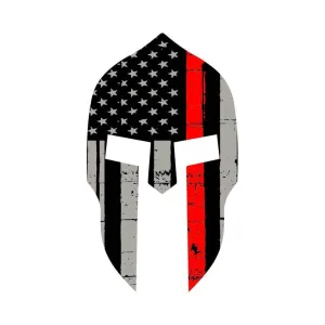 Fire Thin Red Line Spartan  Graphic Decal