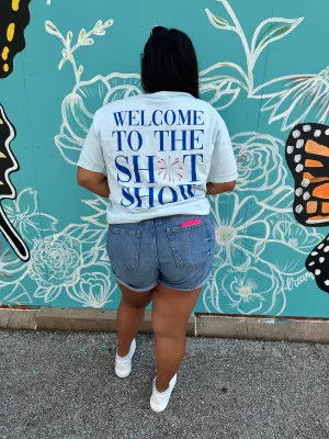 Firework Show Tee: Baby Blue