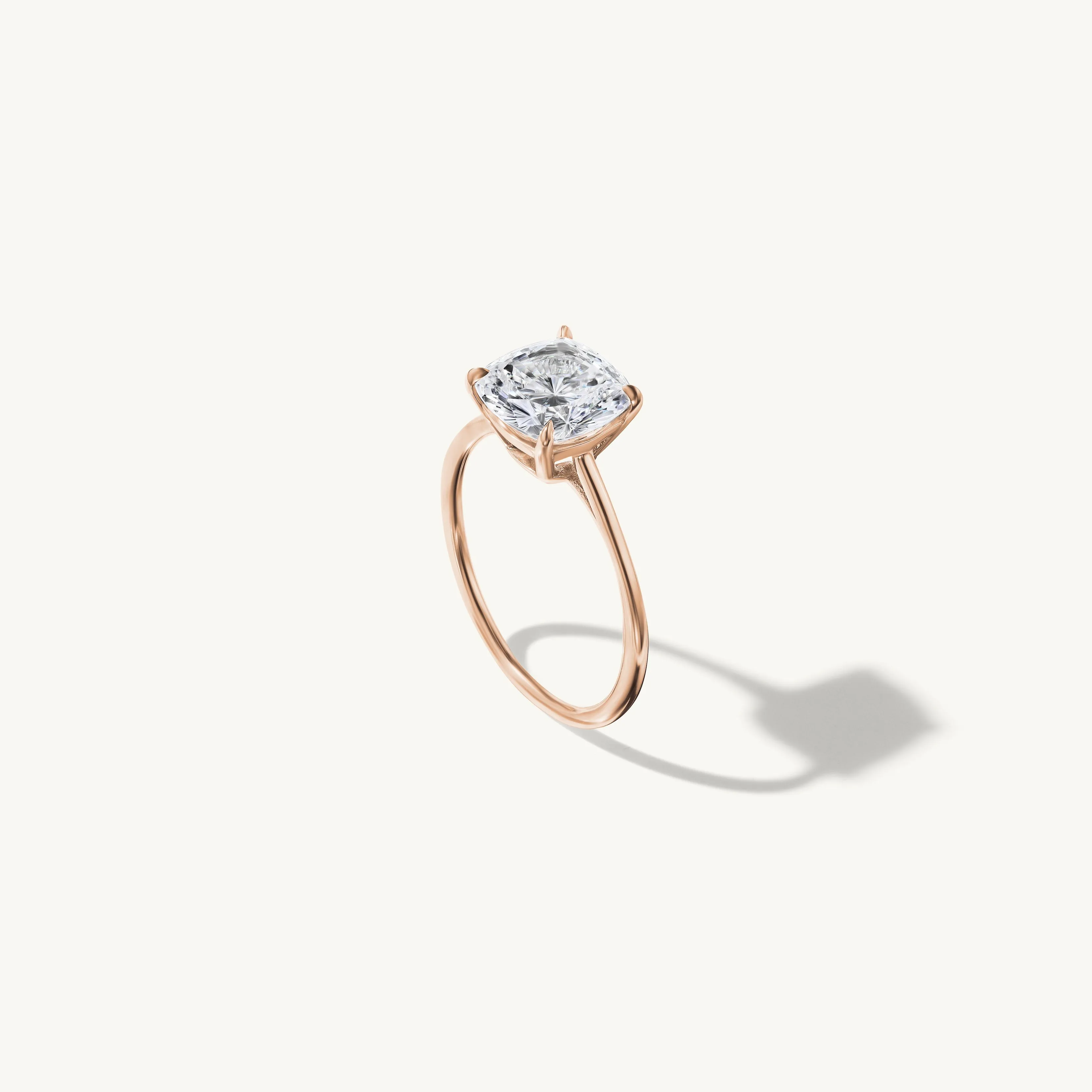Floating Cushion Engagement Ring
