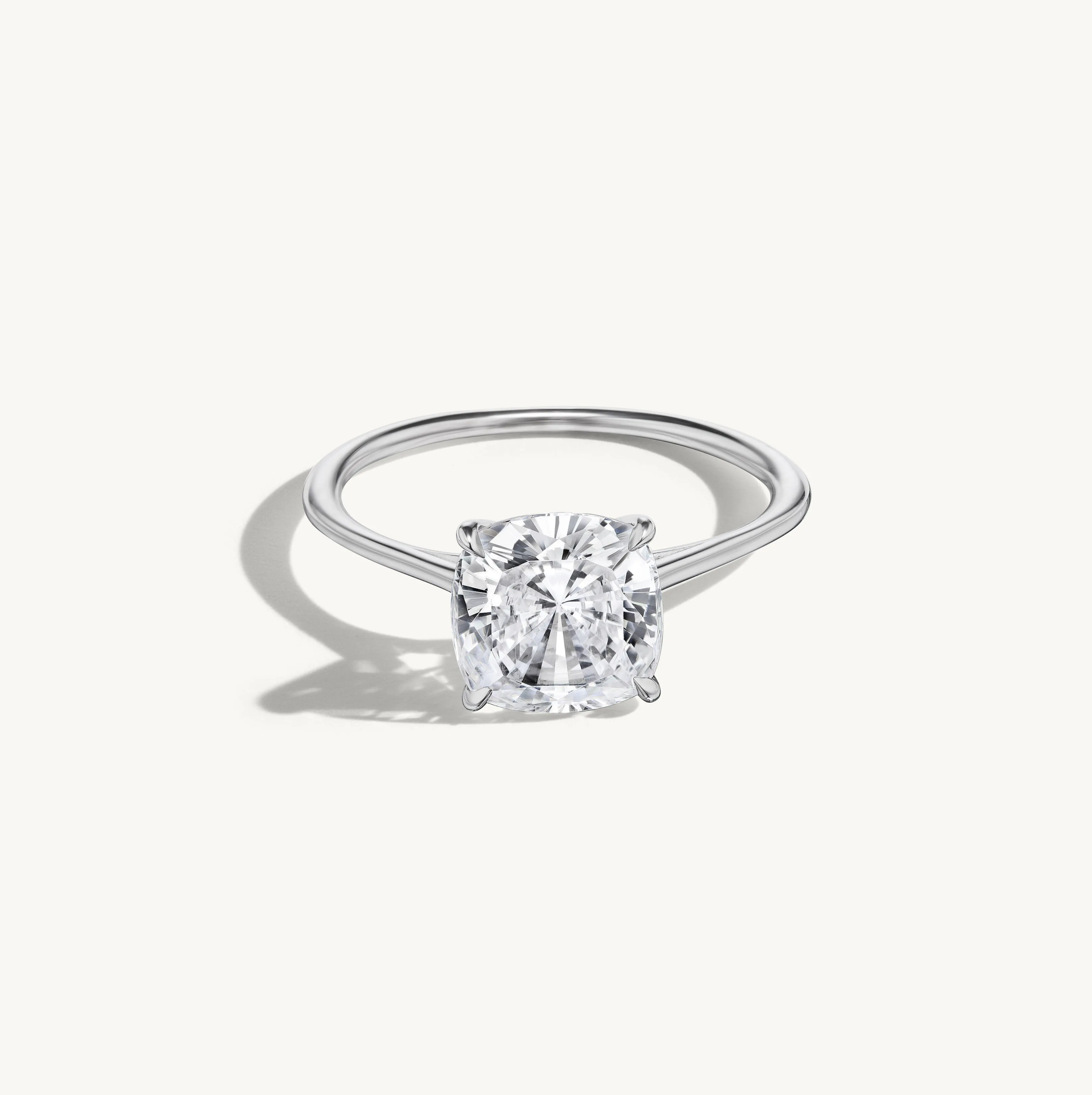 Floating Cushion Engagement Ring