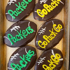 Football Decorated Cookie (Packers)