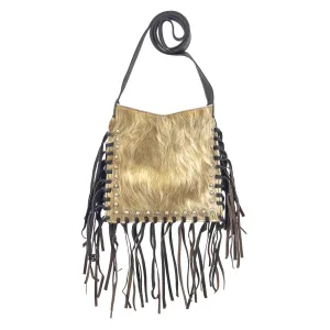 Fringed Cowgirl Messenger Crossbody w/ Hair-On Hide