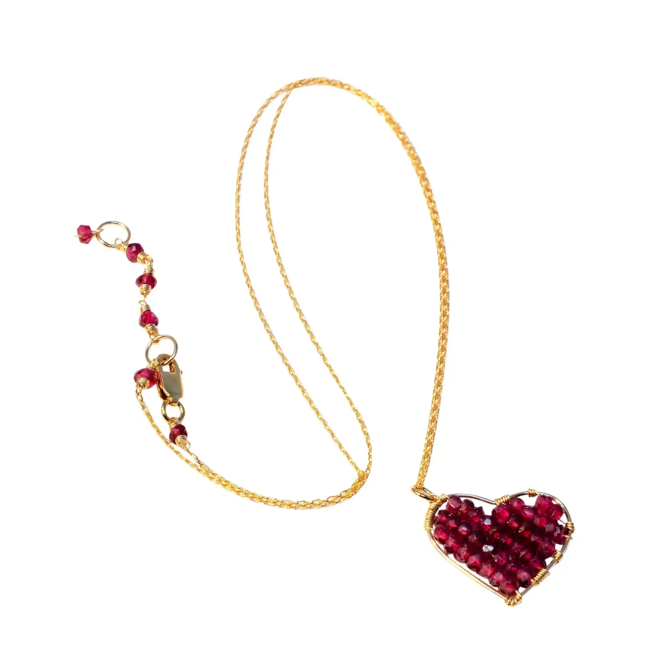 Garnet Heart Pendant