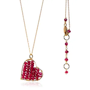 Garnet Heart Pendant
