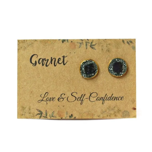 Garnet Stud Earrings