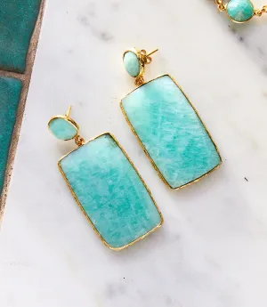 Gemstone Statement Earrings