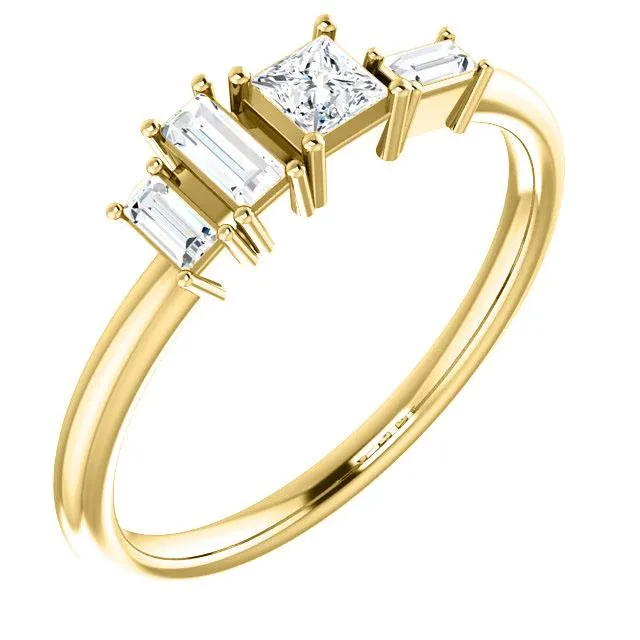 Geometric Diamond Ring