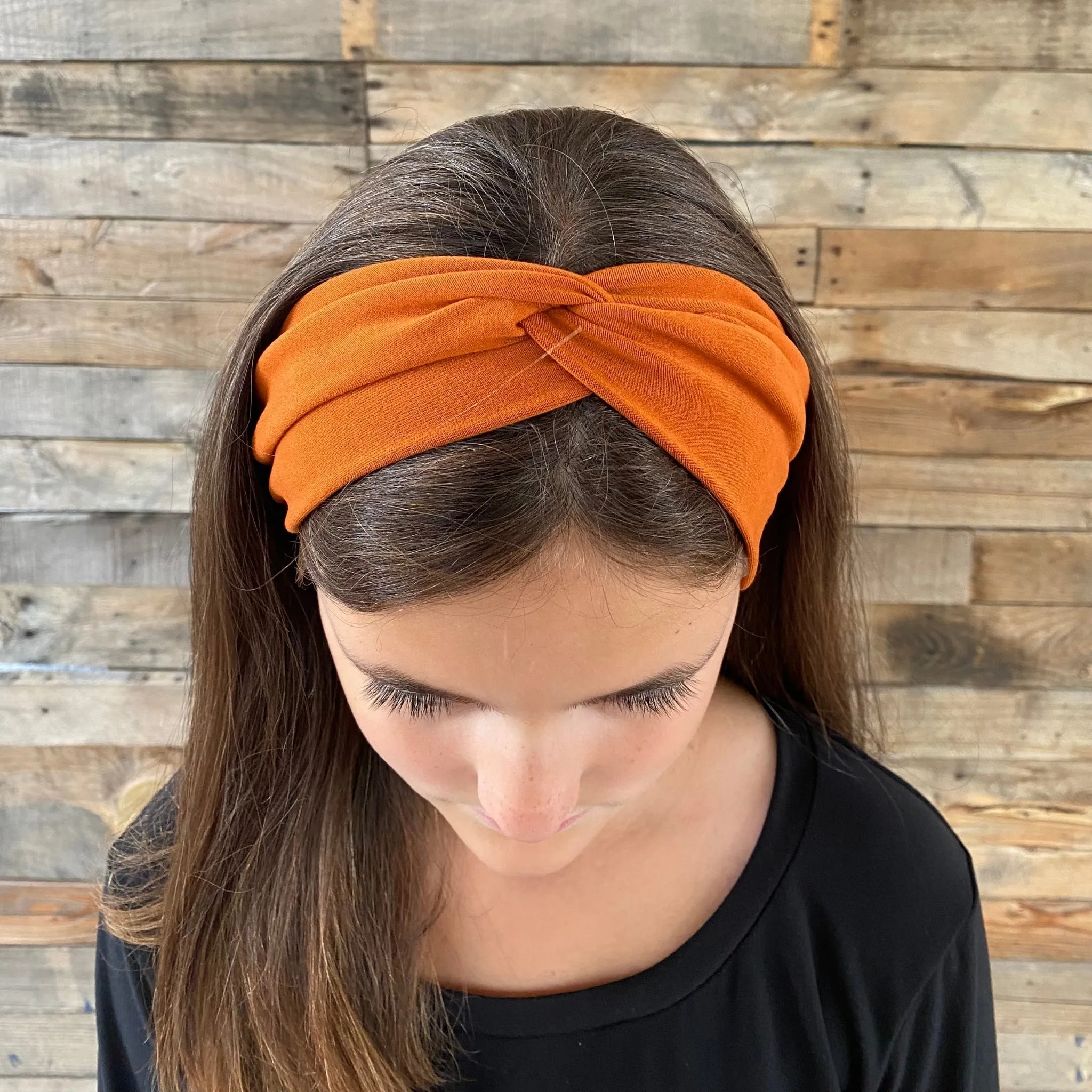 Ginger Rust Matte Faux Knot Headband