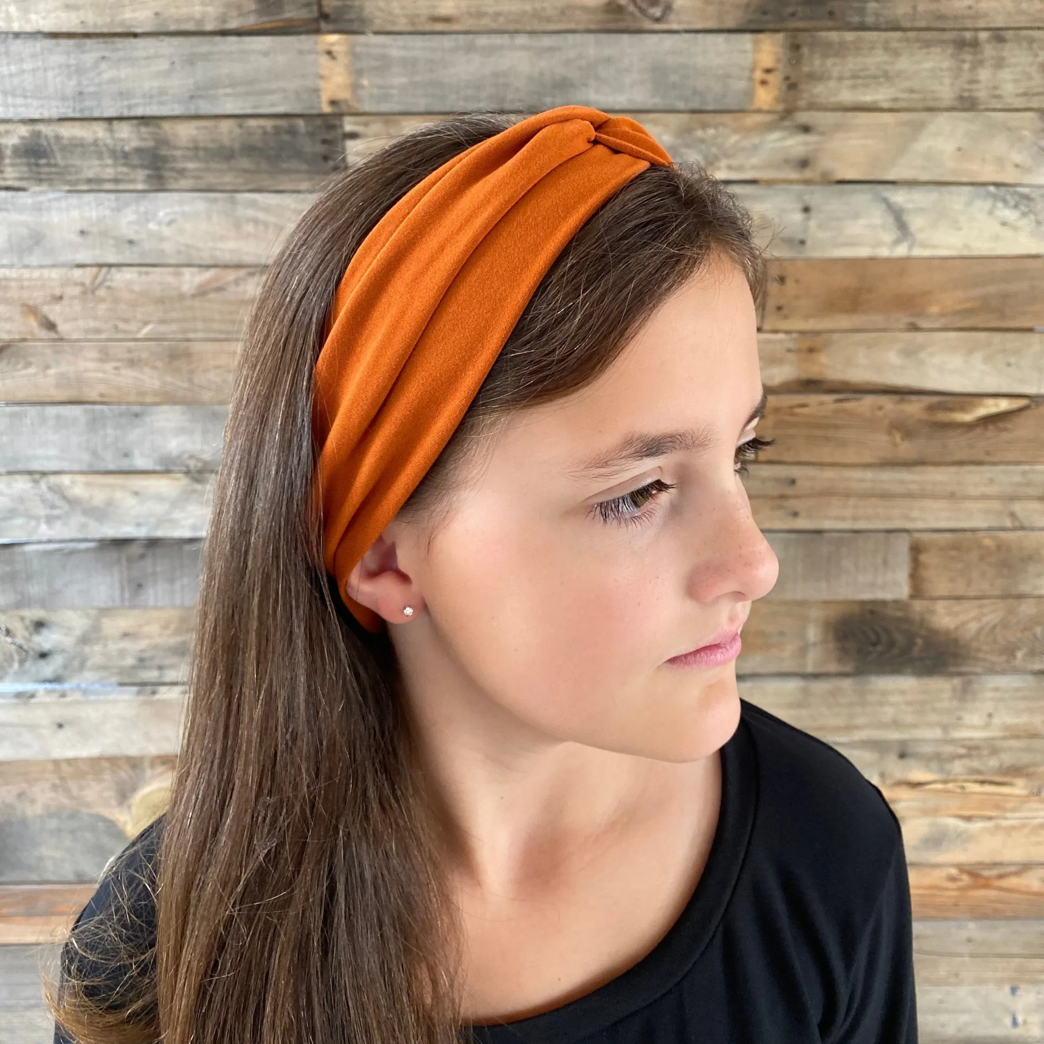 Ginger Rust Matte Faux Knot Headband
