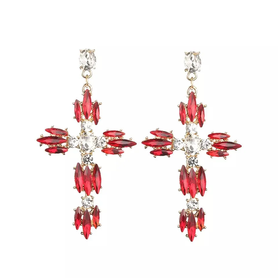 GLAM CROSS EARRINGS