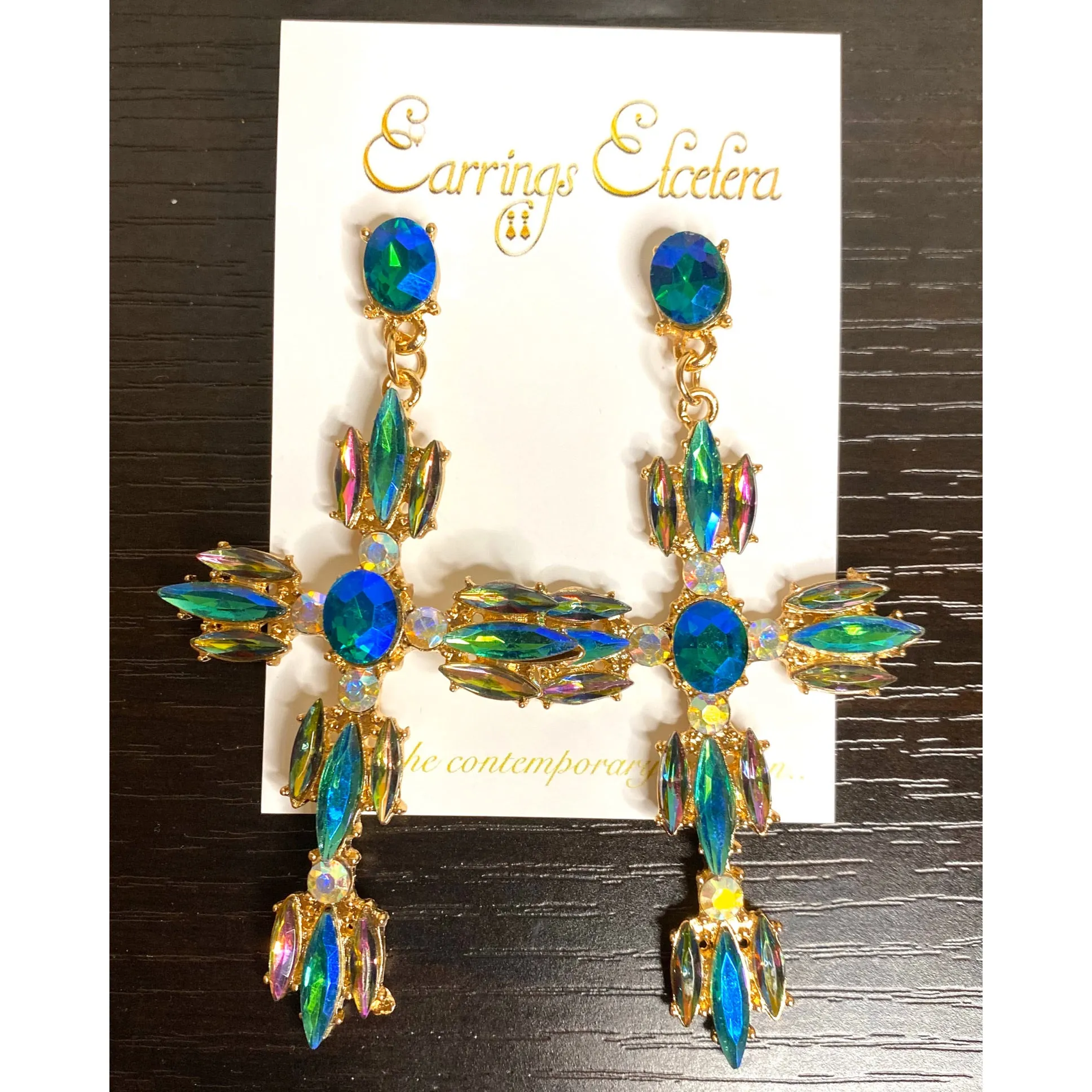 GLAM CROSS EARRINGS