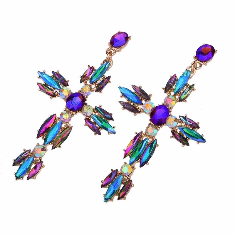 GLAM CROSS EARRINGS