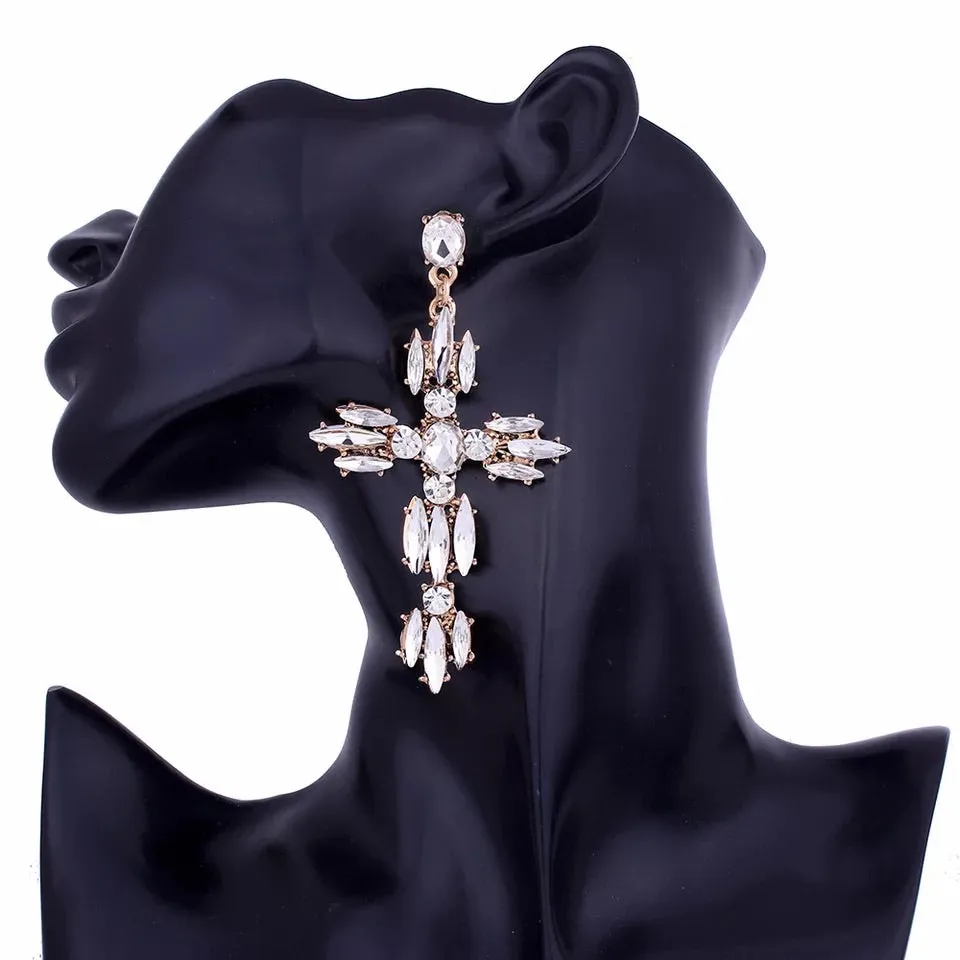 GLAM CROSS EARRINGS