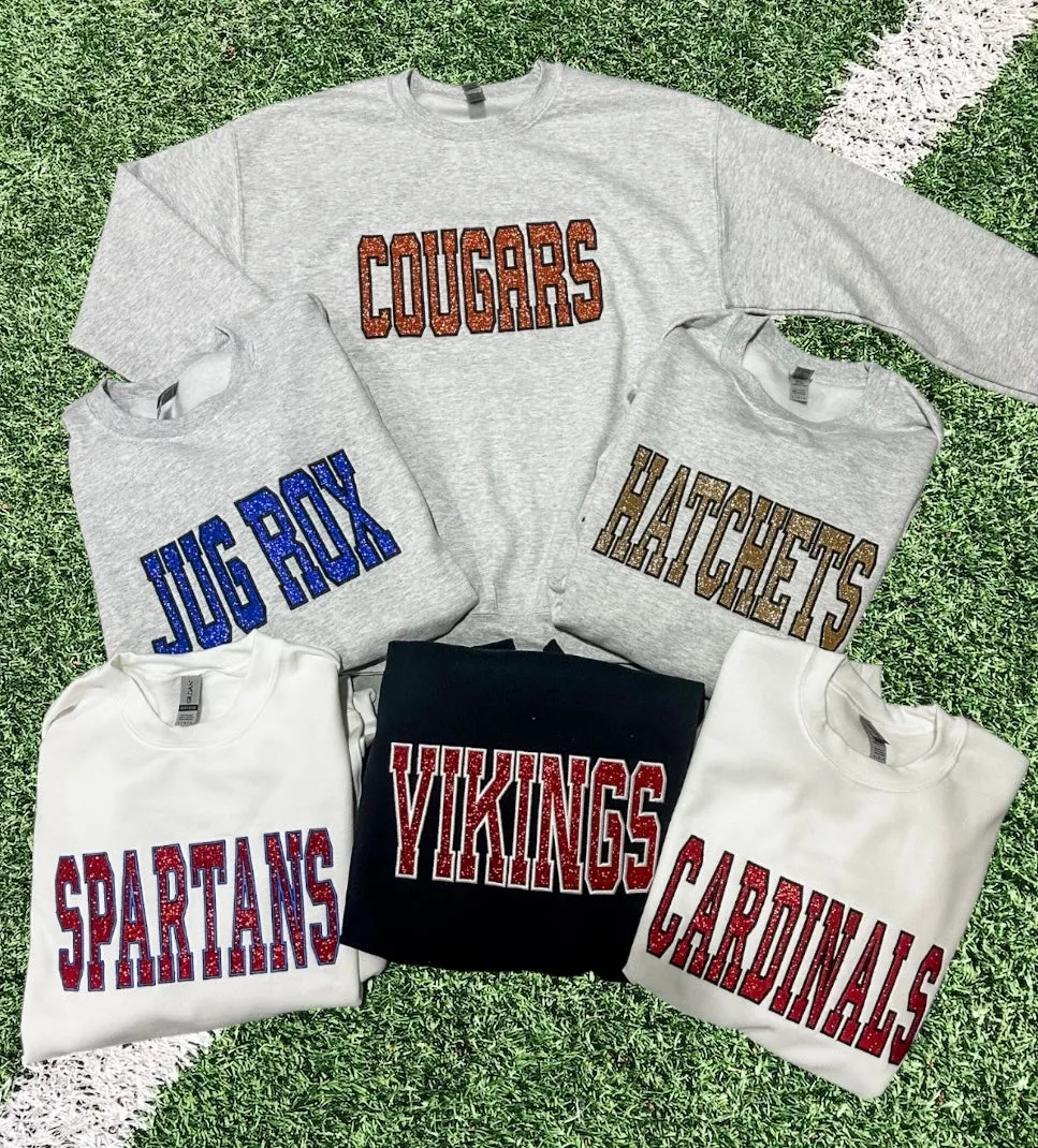 Glitter Appliqué Crewnecks