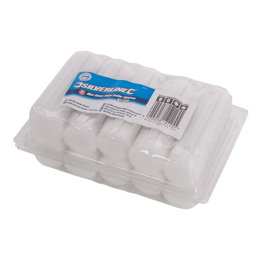GLOSS 100MM MINI ROLLER SLEEVES 10PK 398771
