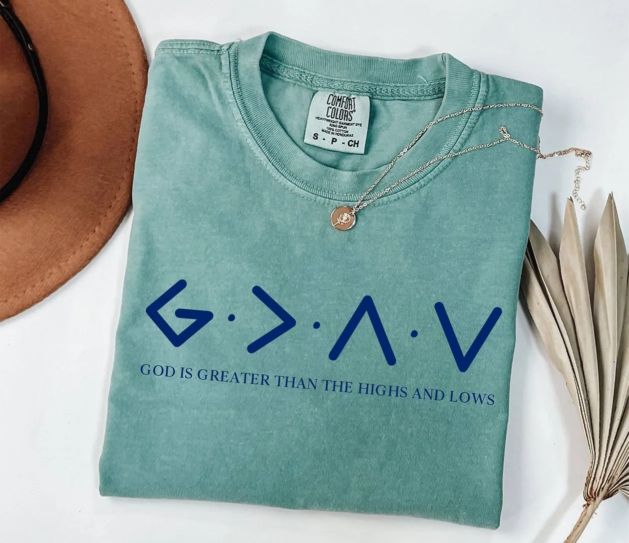 God Is Greater Comfort Colors Faith Graphic Tee