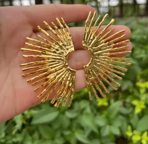 Gold Rays Statement Earrings | Erika Williner Designs