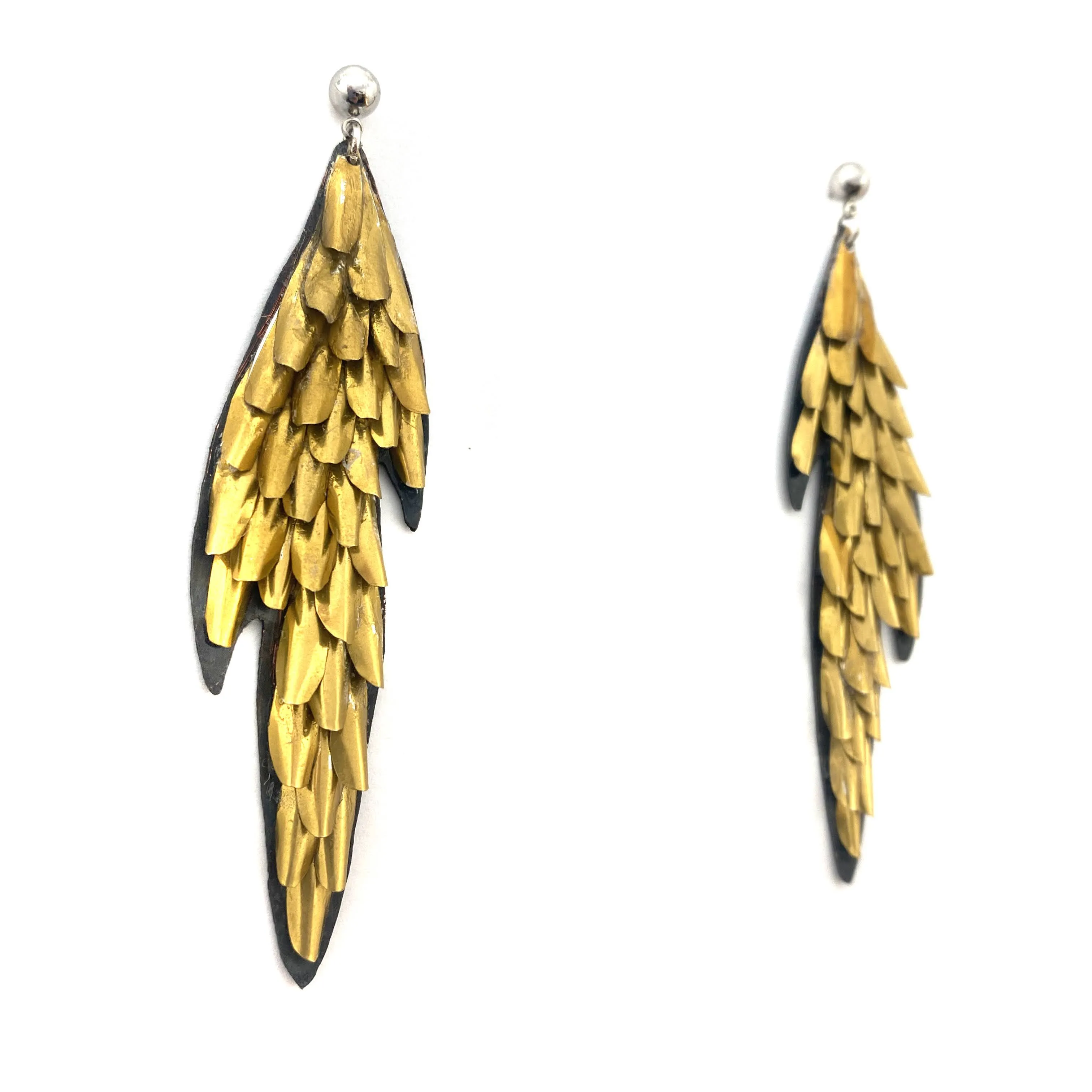 Golden Cascade Aluminum Earrings