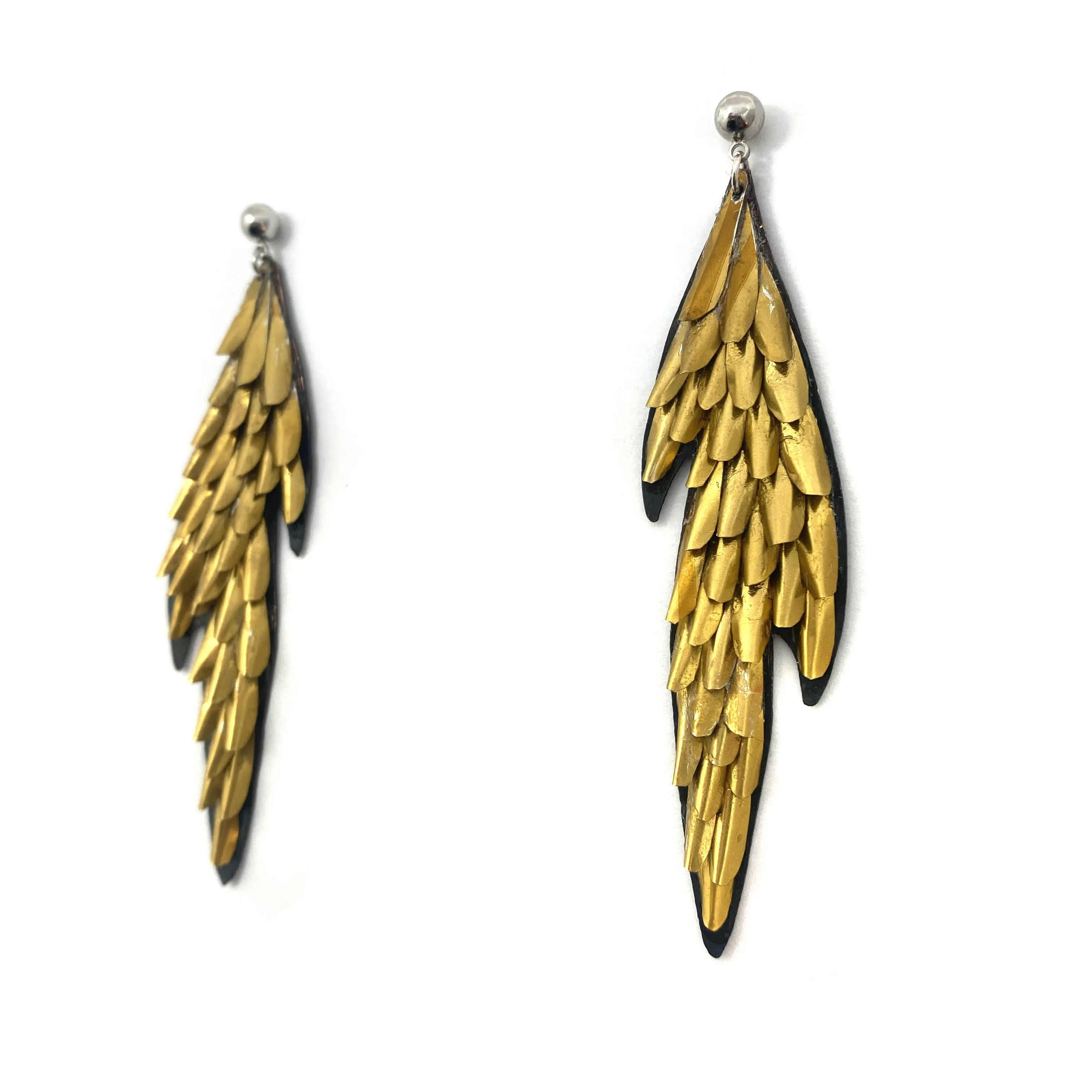Golden Cascade Aluminum Earrings