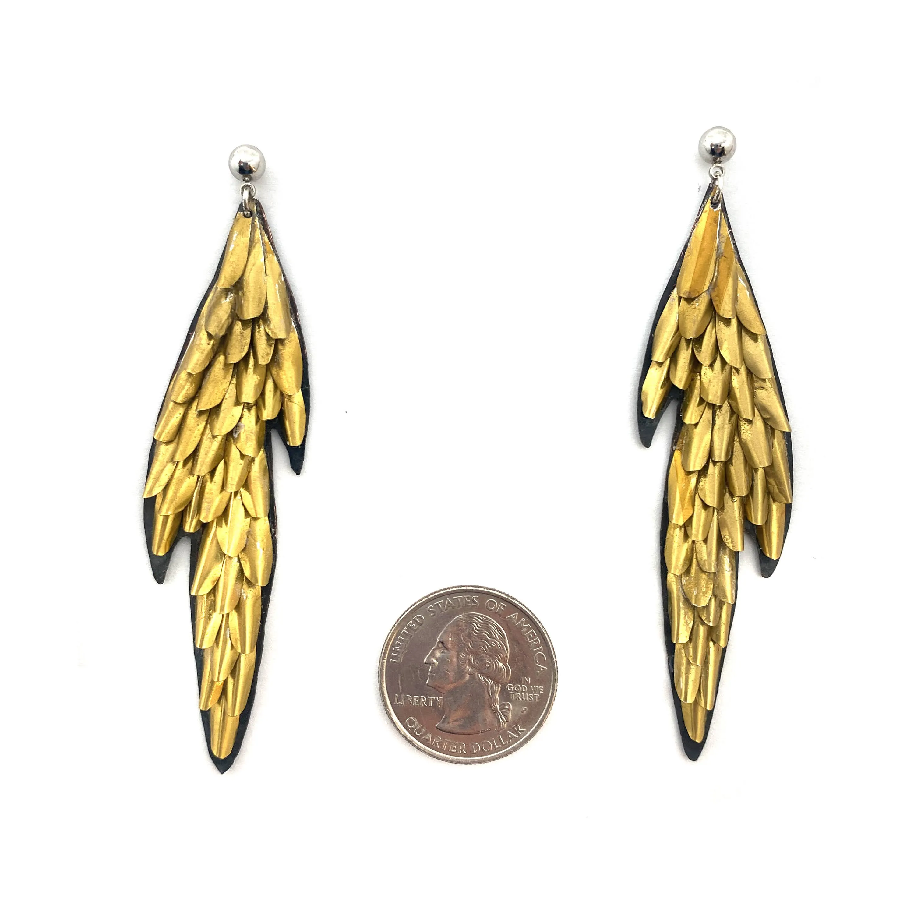 Golden Cascade Aluminum Earrings